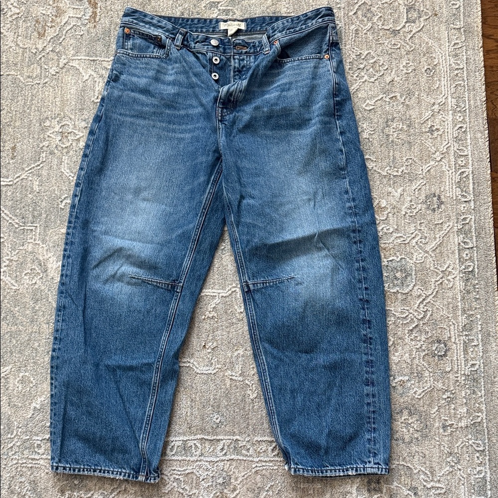 Madewell Darted Barrel Jeans | Relaxed Tapered Fit | Size 30